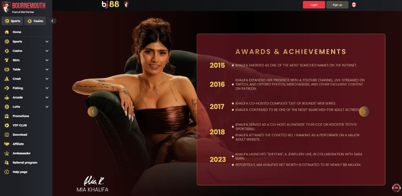 Mia Khalifa - Đại sứ thương hiệu BJ88