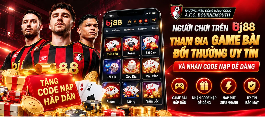 Người chơi trên Bj88 tham gia game bài đổi thưởng uy tín và nhận code nạp dễ dàng